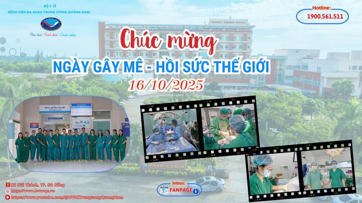 Chúc mừng Ngày Gây mê - Hồi sức Thế giới 16/10/2025